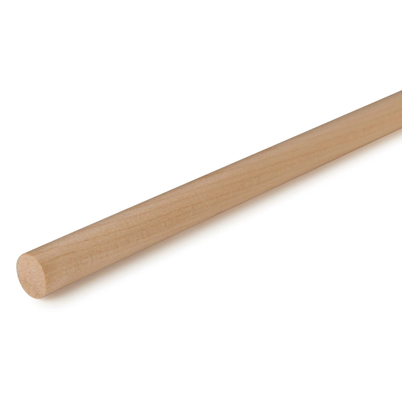 36" Round Wood Dowel - Species:Maple - Diameter:1/2"